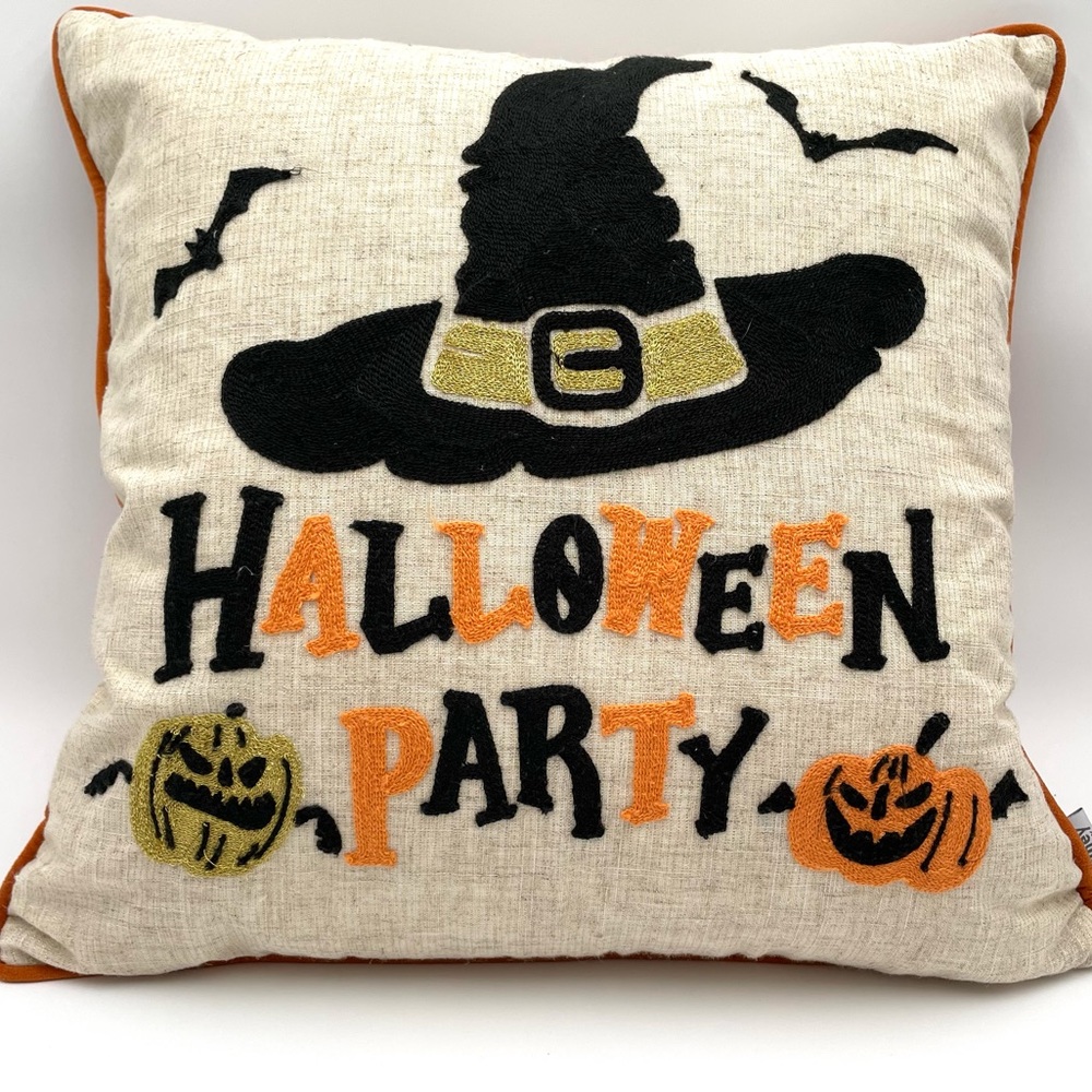Throw Pillow Halloween Party Witch Hat Homey Cozy 20x20 …
